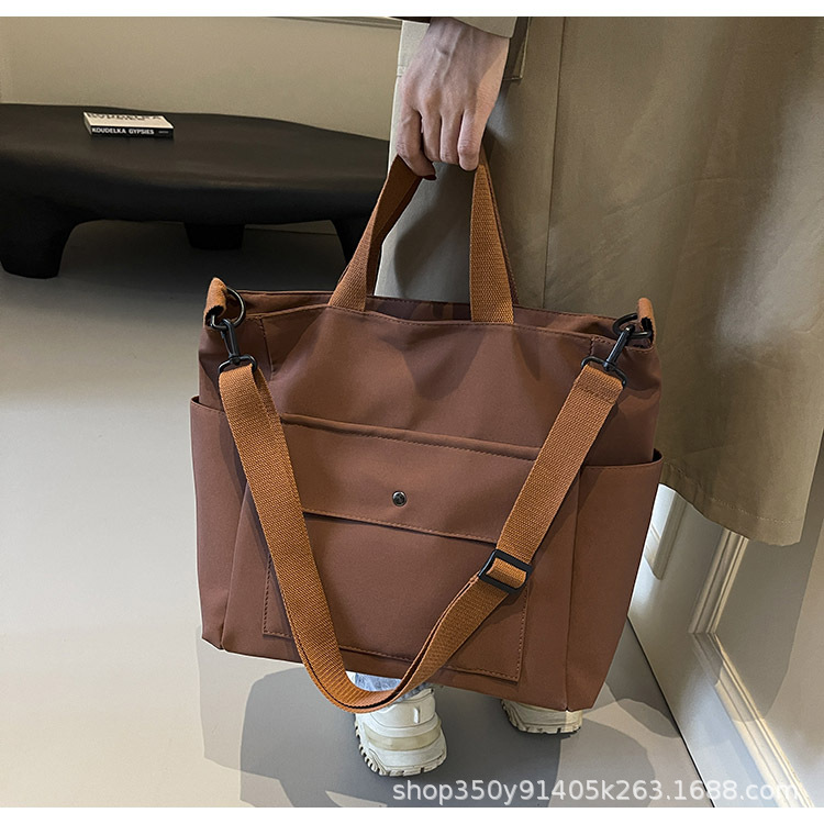 Ins Large Capacity Niche Canvas Bag Student's Class Hand Bag Women's Harajuku ulzzang Shoulder Crossbody Bag - Image 4