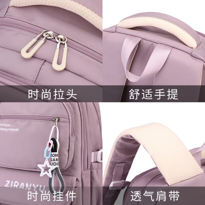 Cross-Border Primary School Student Schoolbags for Grades 3-6, Large-Capacity Junior and High School Casual Schoolbags, Burden-Reducing Large-Capacity Backpacks for Women,School Backpacks,Kids' Backpacks - Image 4