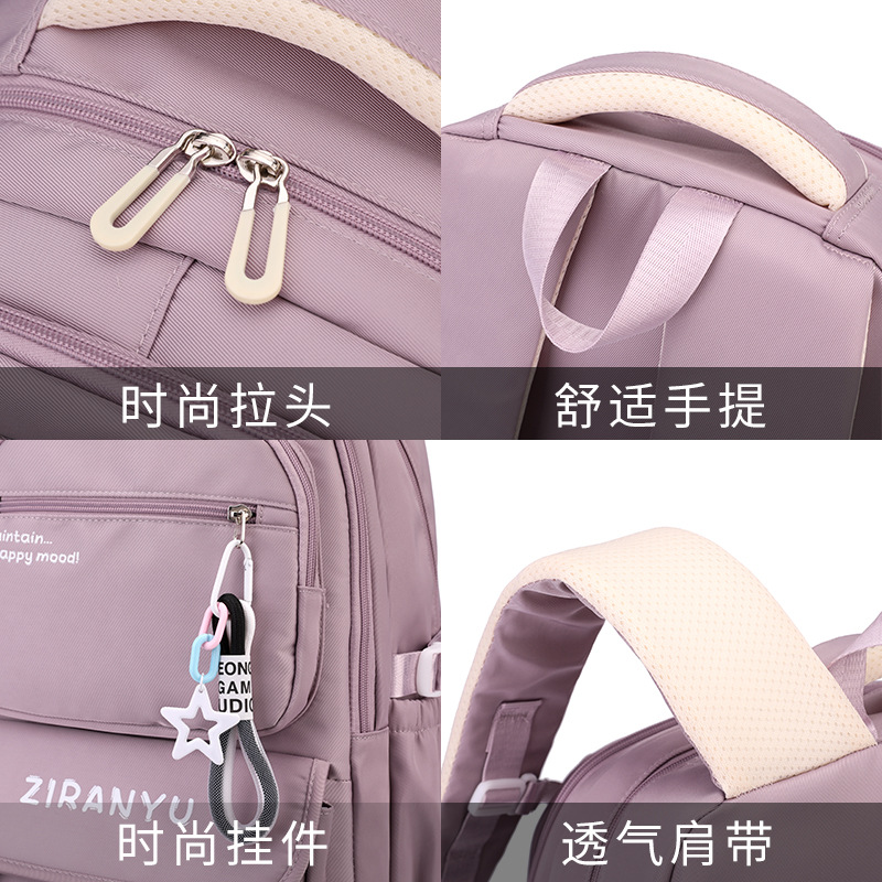 Cross-Border Primary School Student Schoolbags for Grades 3-6, Large-Capacity Junior and High School Casual Schoolbags, Burden-Reducing Large-Capacity Backpacks for Women,School Backpacks,Kids' Backpacks - Image 4