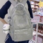 High-looking small fresh backpack girls' lightweight large capacity junior and senior high school student schoolbag trendy cool casual backpack,School Backpacks,Kids' Backpacks - Image 3