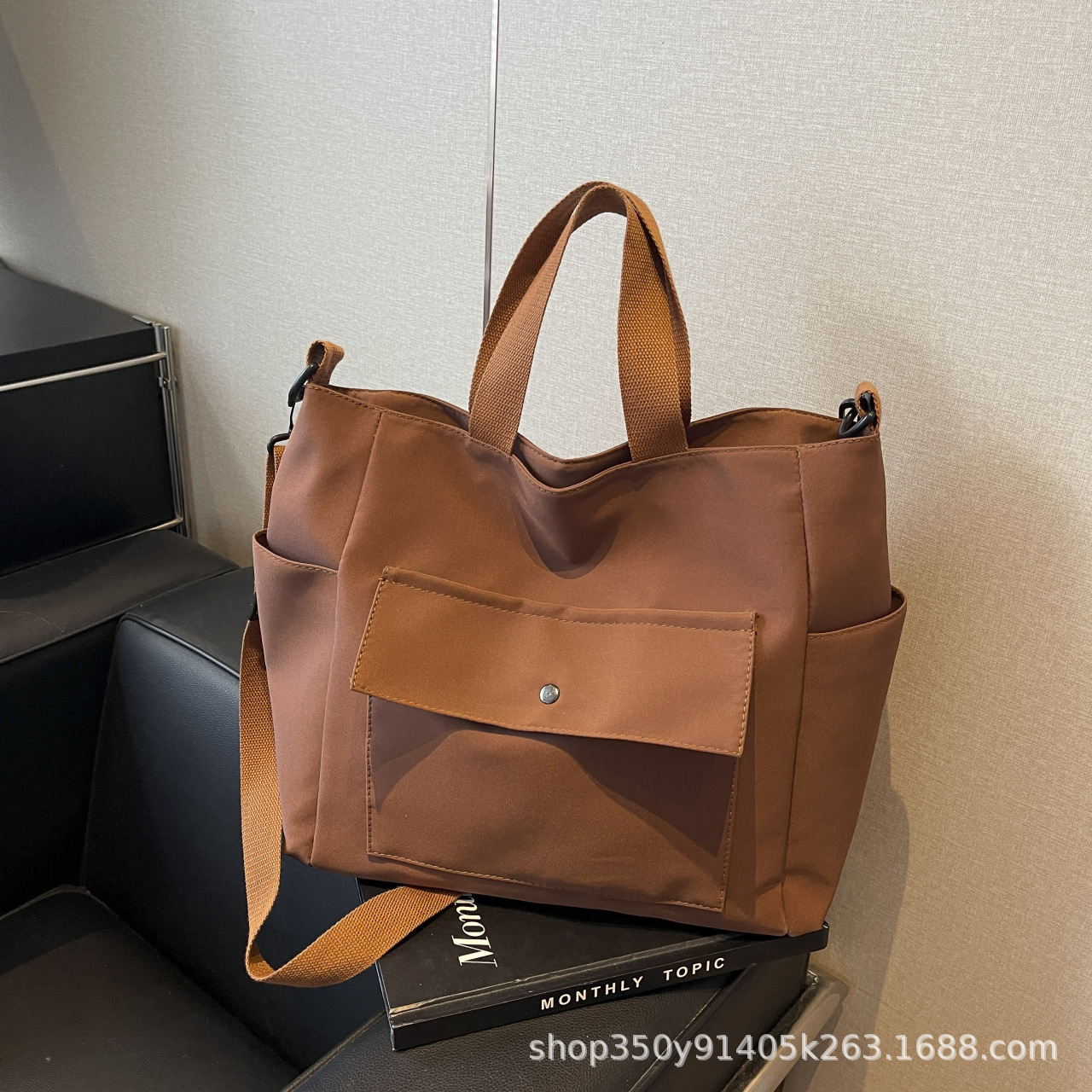 Ins Large Capacity Niche Canvas Bag Student's Class Hand Bag Women's Harajuku ulzzang Shoulder Crossbody Bag