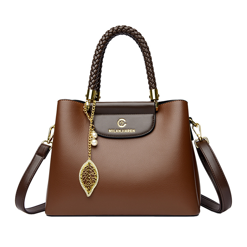 New Fashion Satchel Shoulder Bag, Middle-Aged Women's Bag, High-End Commuter Bag, Large Capacity Women's Tote Bag - Image 5