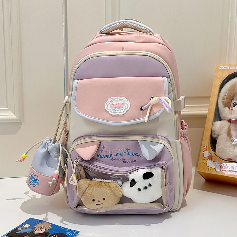 Dopamine Pain Bag Backpack 2025 New Large Capacity Backpack Cute Junior High School Student Senior high school Student Women's Schoolbag,School Backpacks,Kids' Backpacks - Image 4