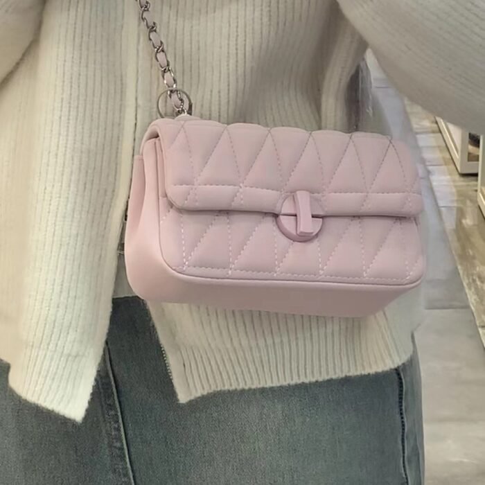 Chain Bag 2023 New Crossbody Bag Small Bag Shoulder Bag Underarm Bag Commuter High-end Rhombic Women's Bag Small Square Bag - Image 2