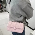 Chain Bag 2023 New Crossbody Bag Small Bag Shoulder Bag Underarm Bag Commuter High-end Rhombic Women's Bag Small Square Bag - Image 3