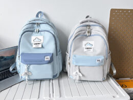 Schoolbag Female Junior High School Backpack 2024 New Lightweight Simple College Student Backpack Fashion Travel Leisure,School Backpacks,Kids' Backpacks