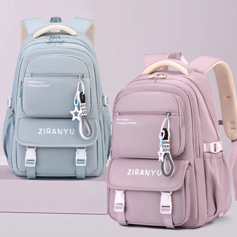 Cross-Border Primary School Student Schoolbags for Grades 3-6, Large-Capacity Junior and High School Casual Schoolbags, Burden-Reducing Large-Capacity Backpacks for Women,School Backpacks,Kids' Backpacks - Image 3