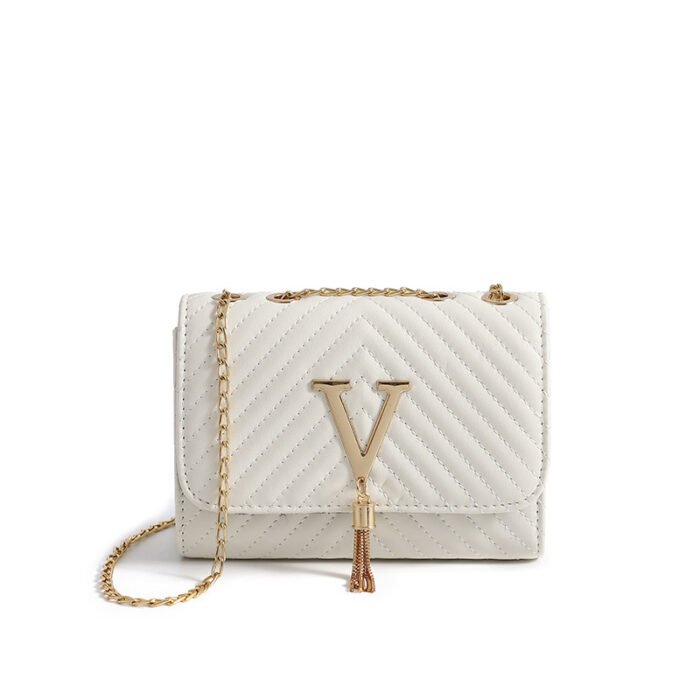 Women's bag shoulder bag new fashion striped embroidered shoulder bag tassel decorative bag messenger bag a generation of hair - Image 5