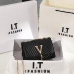 Women's bag shoulder bag new fashion striped embroidered shoulder bag tassel decorative bag messenger bag a generation of hair - Image 2