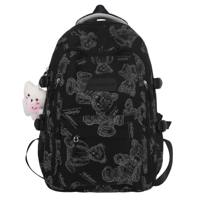 Cross-border in stock wholesale backpack male junior high school students trend large capacity schoolbag female high school students 2024 new,School Backpacks,Kids' Backpacks - Image 5