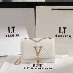 Women's bag shoulder bag new fashion striped embroidered shoulder bag tassel decorative bag messenger bag a generation of hair - Image 4