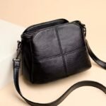 New Women's Bag Fashion Bucket Bag Multi-layer All-match Korean Style Middle-aged Mother Bag Soft Leather Women's Shoulder Bag Crossbody Bag - Image 4