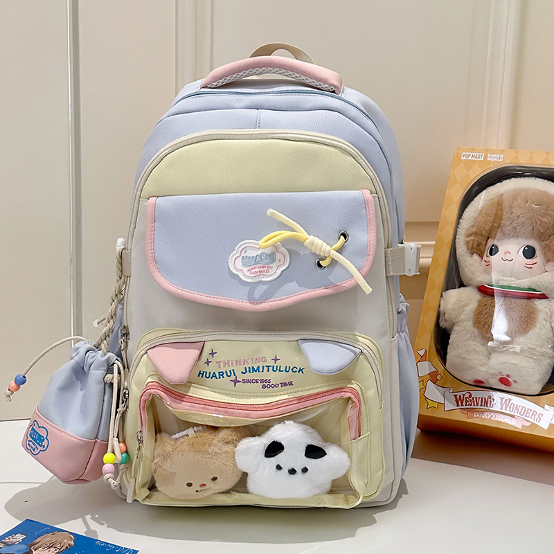 Dopamine Pain Bag Backpack 2025 New Large Capacity Backpack Cute Junior High School Student Senior high school Student Women's Schoolbag,School Backpacks,Kids' Backpacks - Image 3