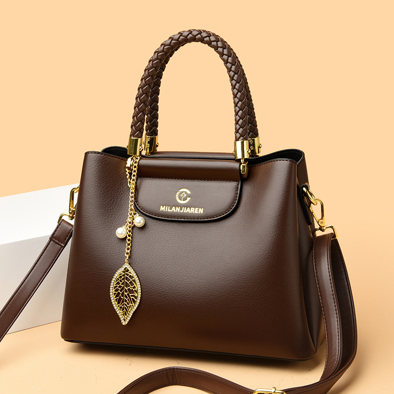 New Fashion Satchel Shoulder Bag, Middle-Aged Women's Bag, High-End Commuter Bag, Large Capacity Women's Tote Bag - Image 3