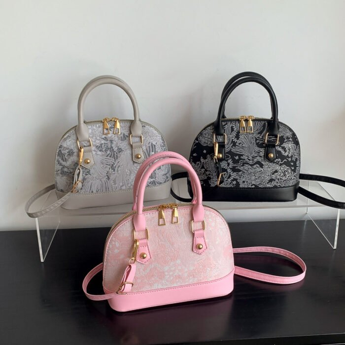 Fashion pattern stitching shoulder messenger bag for women bags2023 summer new simple portable shell bag - Image 1