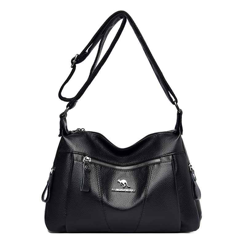 Cross-border Genuine Leather Bag Women's 2025 New Fashion Women's Bag All-match Middle-aged Mother's Bag Large Capacity Shoulder Crossbody Bag - Image 5