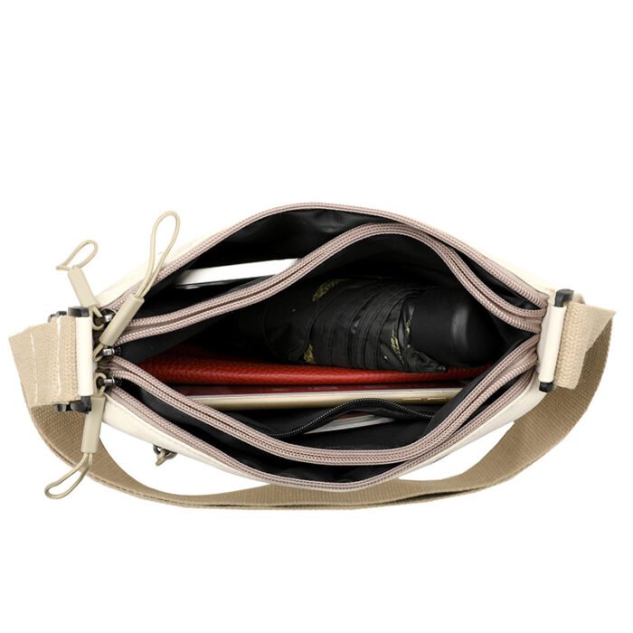 Nylon Lightweight Multi-Layer Large-Capacity Nylon Bag Women's New Casual Waterproof Portable Fashionable One-Shoulder Cross-Body Small Square Bag - Image 5