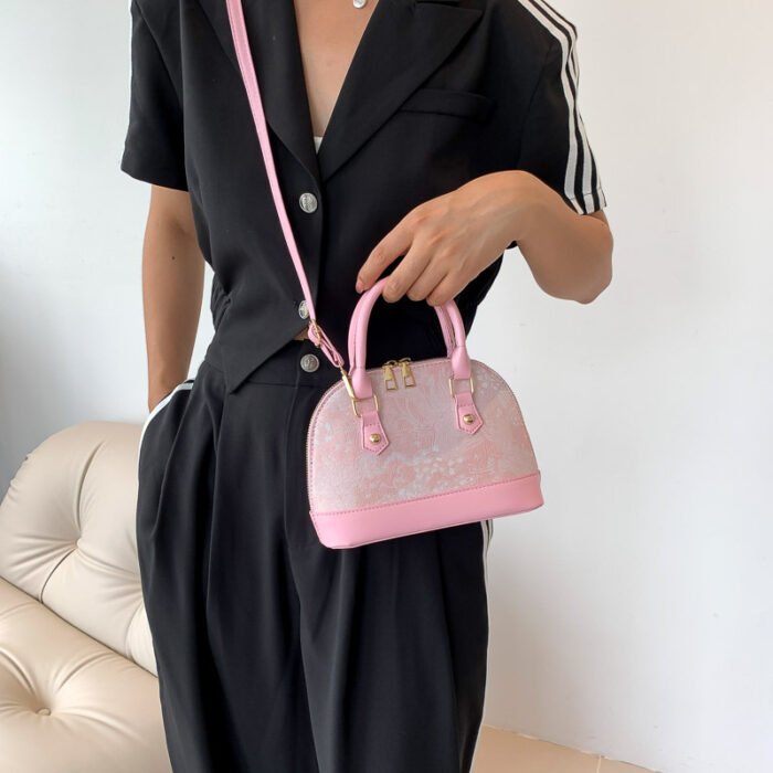 Fashion pattern stitching shoulder messenger bag for women bags2023 summer new simple portable shell bag - Image 4