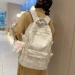 Cross-border in stock wholesale backpack male junior high school students trend large capacity schoolbag female high school students 2024 new,School Backpacks,Kids' Backpacks - Image 4