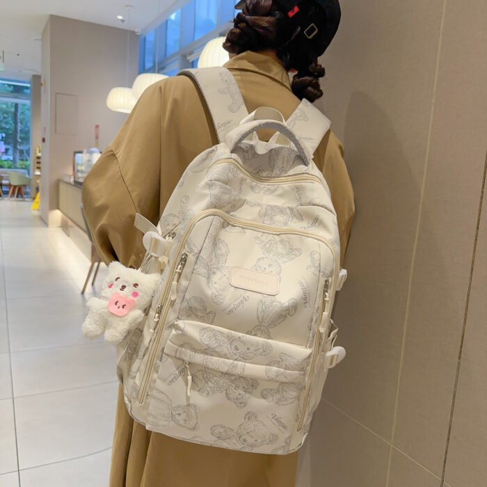 Cross-border in stock wholesale backpack male junior high school students trend large capacity schoolbag female high school students 2024 new,School Backpacks,Kids' Backpacks - Image 4