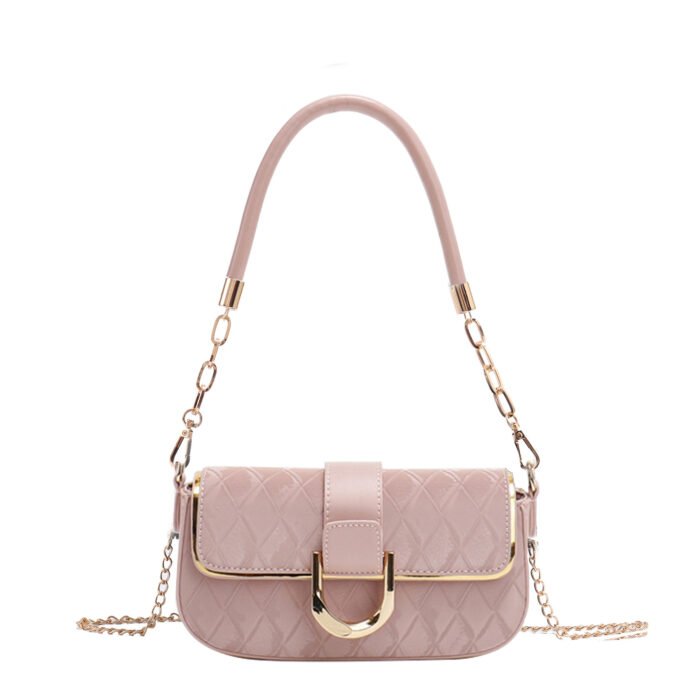 Office worker white collar elegant shoulder bag new advanced rhombus chain underarm bag simple western style small square bag for women - Image 5