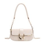 Office worker white collar elegant shoulder bag new advanced rhombus chain underarm bag simple western style small square bag for women - Image 2