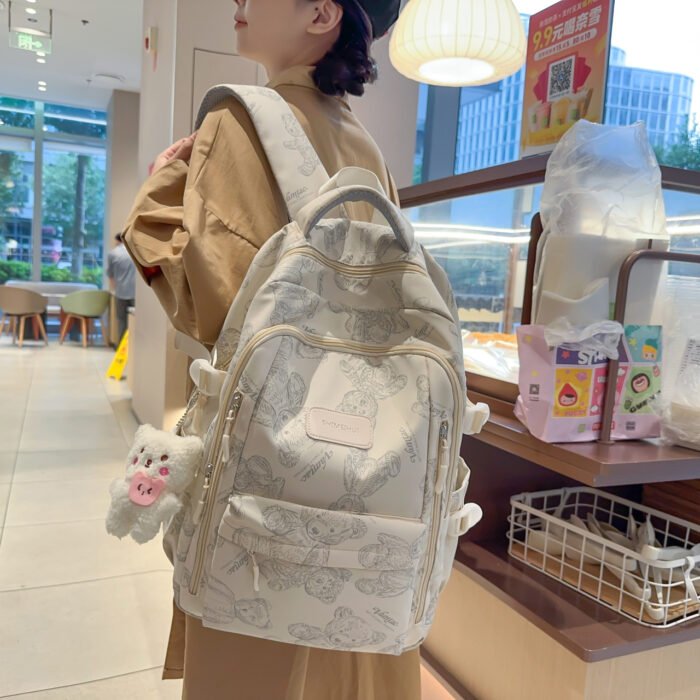 Cross-border in stock wholesale backpack male junior high school students trend large capacity schoolbag female high school students 2024 new,School Backpacks,Kids' Backpacks - Image 2