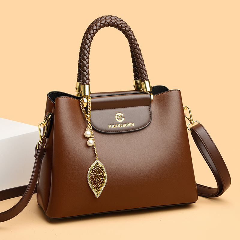 New Fashion Satchel Shoulder Bag, Middle-Aged Women's Bag, High-End Commuter Bag, Large Capacity Women's Tote Bag - Image 2