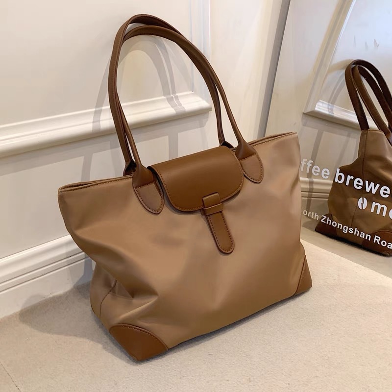 Cross-border Large Capacity Bag Women's 2024 New Shoulder Commuter Bag Student Class Bag Nylon Cloth All-match Tote Bag