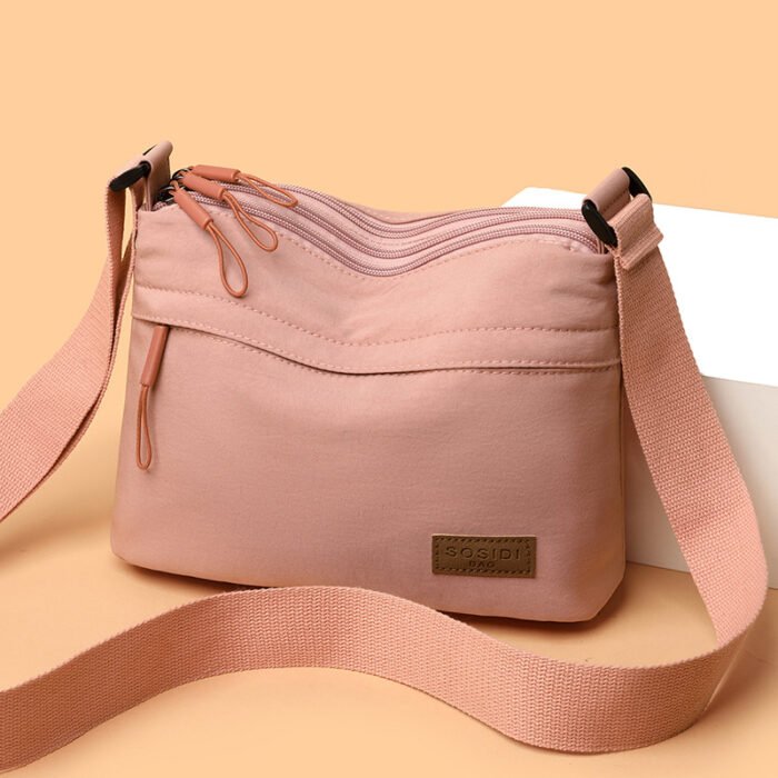 Nylon Lightweight Multi-Layer Large-Capacity Nylon Bag Women's New Casual Waterproof Portable Fashionable One-Shoulder Cross-Body Small Square Bag - Image 4