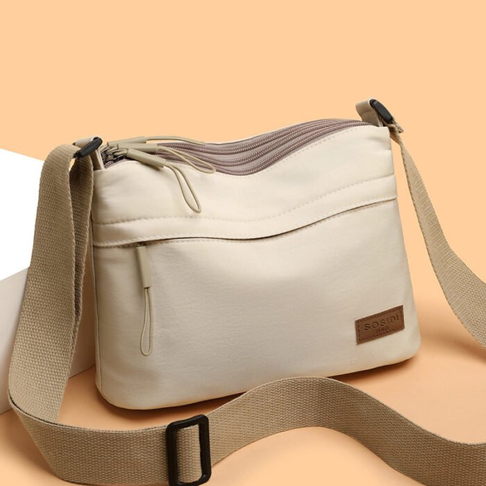 Nylon Lightweight Multi-Layer Large-Capacity Nylon Bag Women's New Casual Waterproof Portable Fashionable One-Shoulder Cross-Body Small Square Bag - Image 1