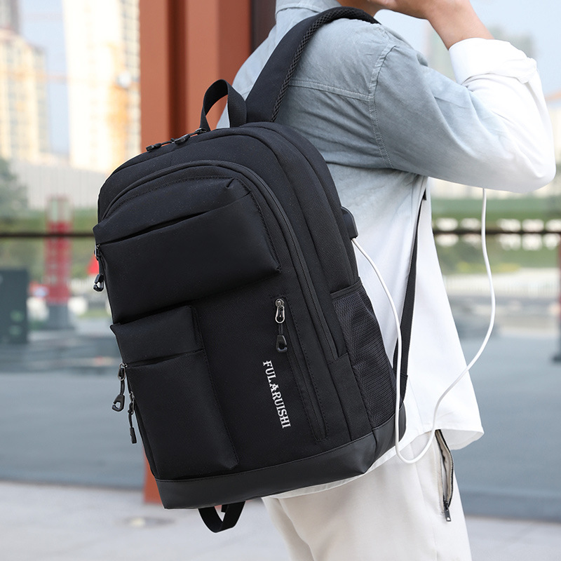 2025 New Men's Backpack Large Capacity Multifunctional Casual Backpack Computer Bag College Junior High School Student School Bag - Image 2