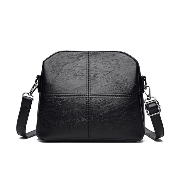 New Women's Bag Fashion Bucket Bag Multi-layer All-match Korean Style Middle-aged Mother Bag Soft Leather Women's Shoulder Bag Crossbody Bag - Image 5