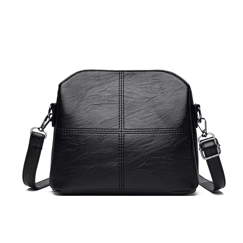 New Women's Bag Fashion Bucket Bag Multi-layer All-match Korean Style Middle-aged Mother Bag Soft Leather Women's Shoulder Bag Crossbody Bag - Image 5