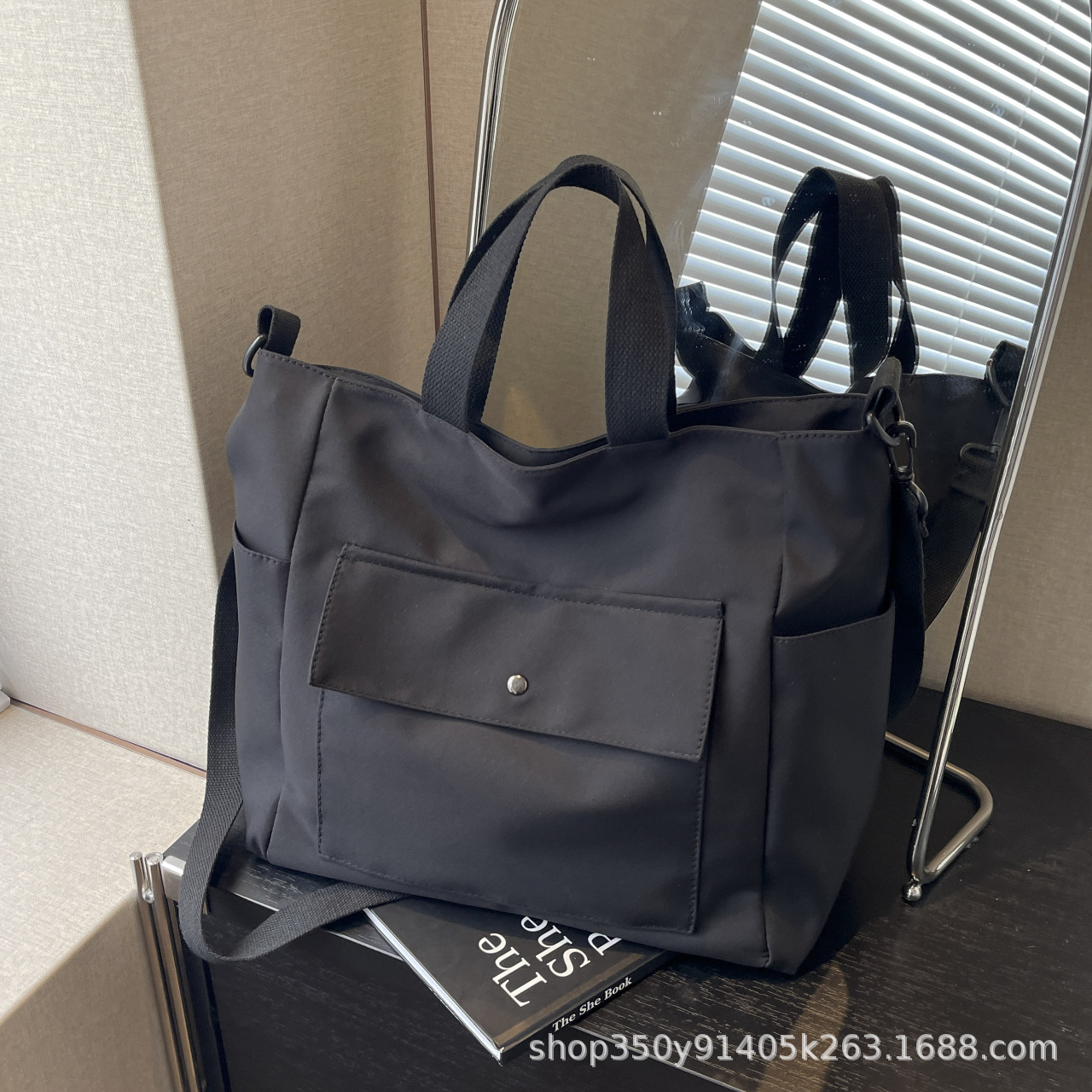 Ins Large Capacity Niche Canvas Bag Student's Class Hand Bag Women's Harajuku ulzzang Shoulder Crossbody Bag - Image 2