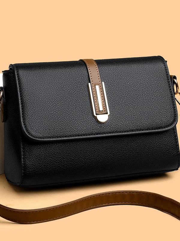 Soft Leather Fashionable Small Bag Women's New Simple Textive Small Square Bag Internet Popular Foreign Style Shoulder Crossbody Bag - Image 4