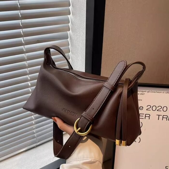 Ins Crossbody Bag Women's 2025 New Fashionable Fashionable Vintage Dumpling Bag Niche Texturity Shoulder Underarm Bag - Image 1