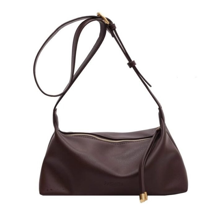 Ins Crossbody Bag Women's 2025 New Fashionable Fashionable Vintage Dumpling Bag Niche Texturity Shoulder Underarm Bag - Image 2