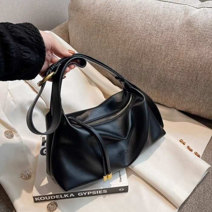 Ins Crossbody Bag Women's 2025 New Fashionable Fashionable Vintage Dumpling Bag Niche Texturity Shoulder Underarm Bag - Image 4