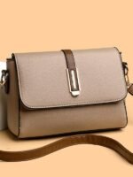 Soft Leather Fashionable Small Bag Women's New Simple Textive Small Square Bag Internet Popular Foreign Style Shoulder Crossbody Bag - Image 3