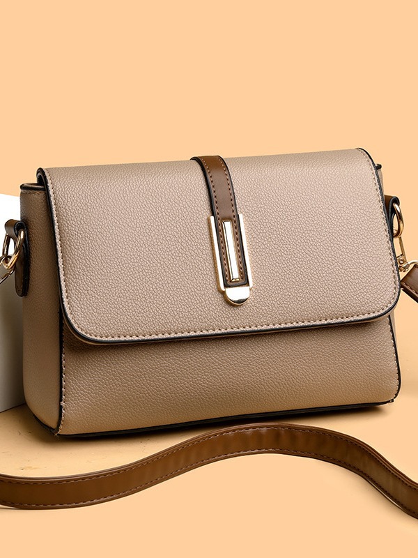 Soft Leather Fashionable Small Bag Women's New Simple Textive Small Square Bag Internet Popular Foreign Style Shoulder Crossbody Bag - Image 3