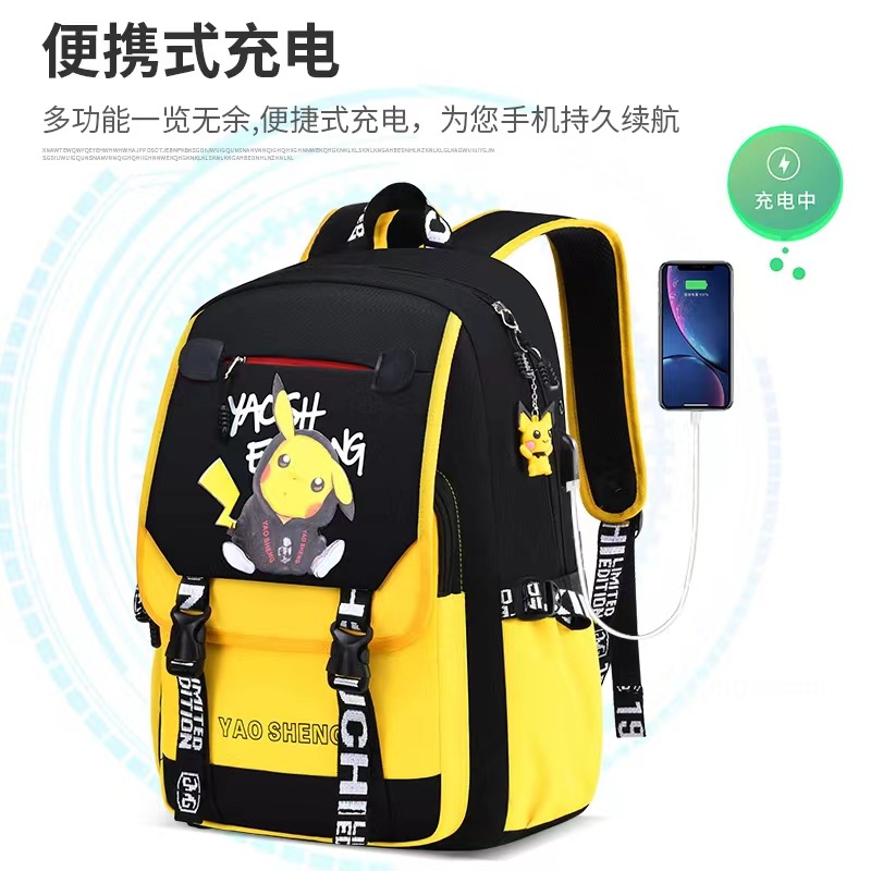 Pkq Schoolbag Primary School Students' Spine Protection and Burden Reduction for Grades 1, 2, 3 to 6, Trendyy Lightweight Boys and Girls Kidsren's Schoolbag - Image 4