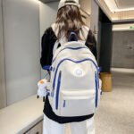 Senior high school Junior High School Students Schoolbag for Primary School Students Women's Japanese Style Large Capacity Backpack Korean Style Ins Retro Simple Backpack for Men