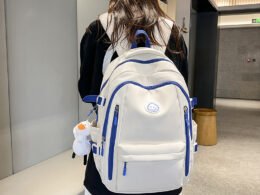 Senior high school Junior High School Students Schoolbag for Primary School Students Women's Japanese Style Large Capacity Backpack Korean Style Ins Retro Simple Backpack for Men