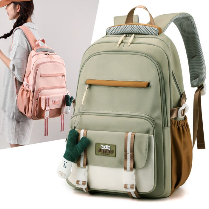 Large Capacity Schoolbag Female Junior Senior high school College Student Backpack Male and Primary School Student Sports Computer Backpack Leisure Travel - Image 1