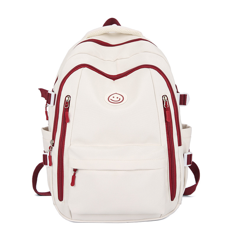 Senior high school Junior High School Students Schoolbag for Primary School Students Women's Japanese Style Large Capacity Backpack Korean Style Ins Retro Simple Backpack for Men - Image 5