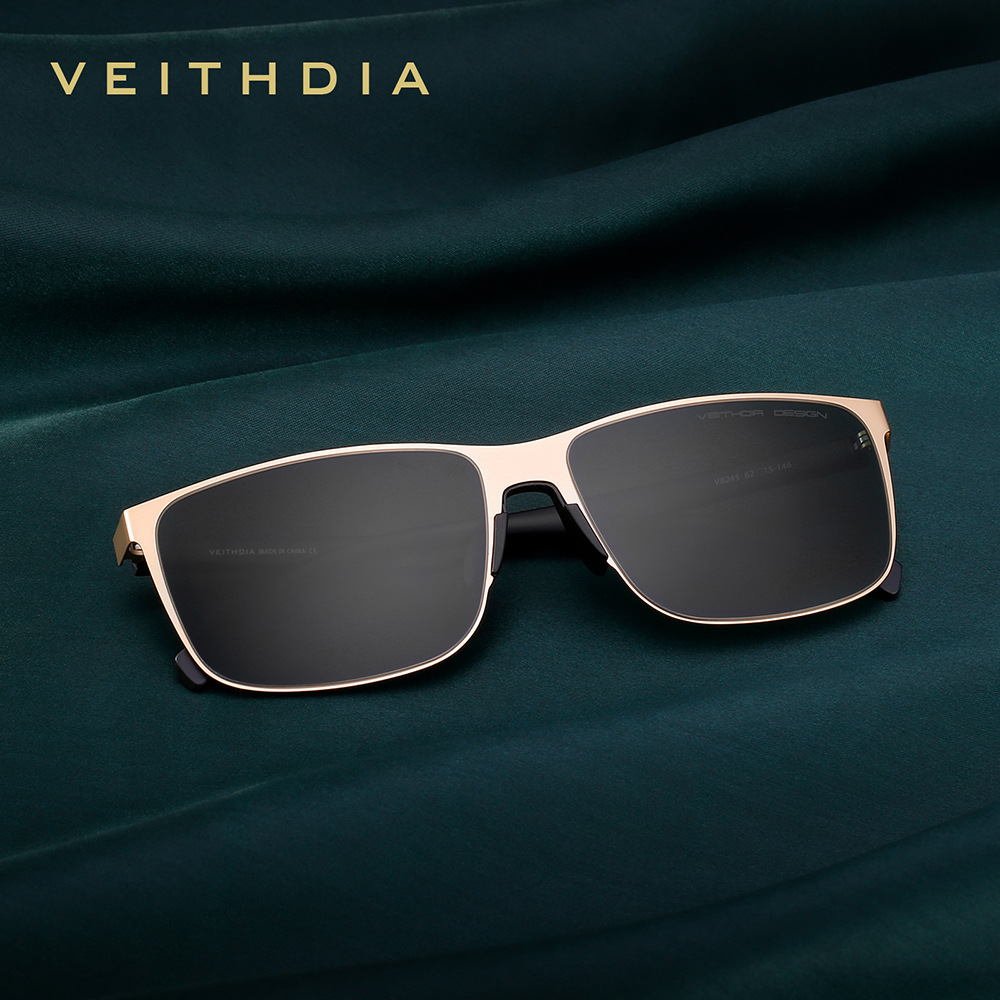 Hd Nylon Polarized Sunglasses for Men, Anti-Uv Square Stainless Steel Douyin Cross-Border Live Broadcast Spot 8245 - Image 2