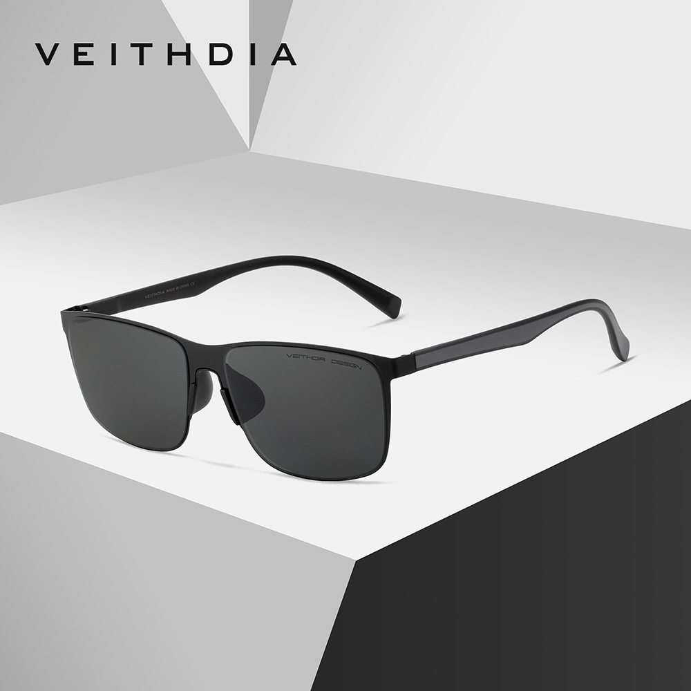 Hd Nylon Polarized Sunglasses for Men, Anti-Uv Square Stainless Steel Douyin Cross-Border Live Broadcast Spot 8245 - Image 3