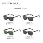 Hd Nylon Polarized Sunglasses for Men, Anti-Uv Square Stainless Steel Douyin Cross-Border Live Broadcast Spot 8245 - Image 4
