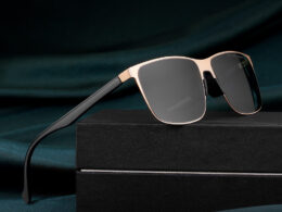 Hd Nylon Polarized Sunglasses for Men, Anti-Uv Square Stainless Steel Douyin Cross-Border Live Broadcast Spot 8245